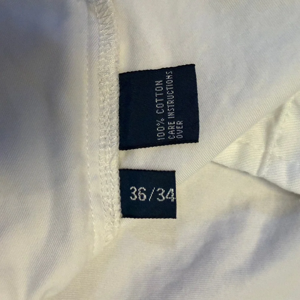 Polo Ralph Lauren Chino Pants Mens 36x34 White Flat Front Cotton Straight Fit
